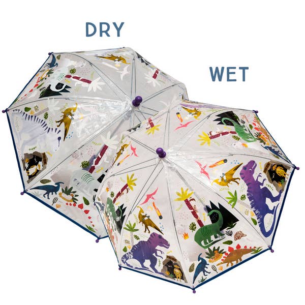 Dino Transparent Color-Changing Umbrella