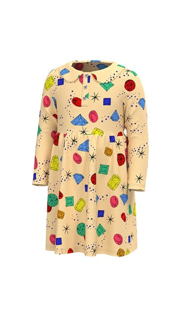 Jewels All Over Long Sleeved Dress