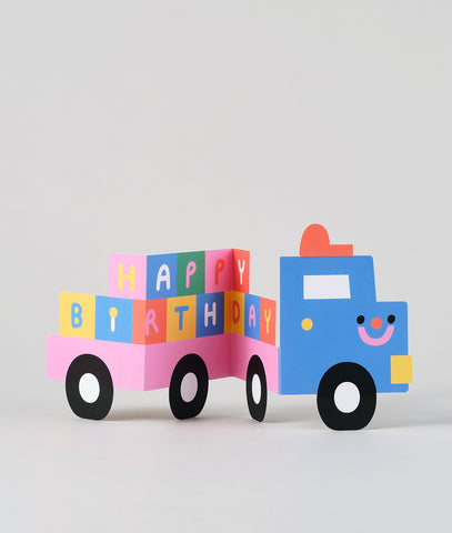 'Birthday Truck' Fold Out Birthday Card