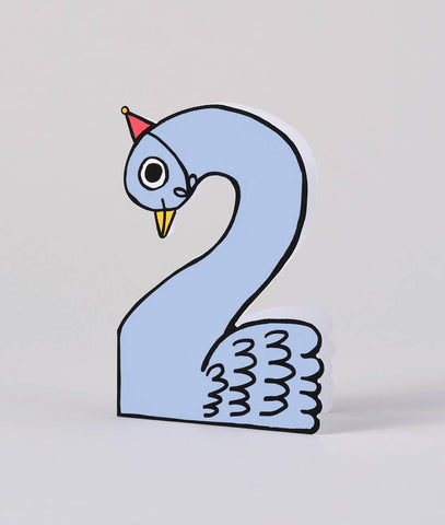 Swan 2nd Birthday Card