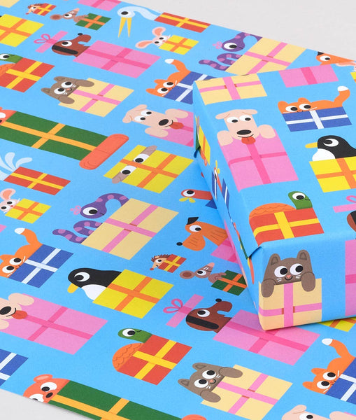 Birthday Animals Gift Wrap
