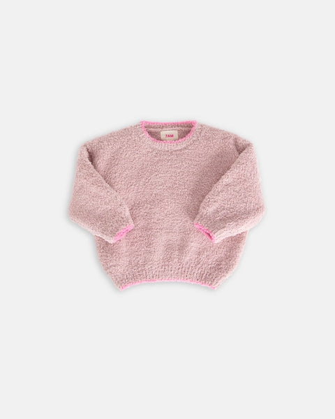 Fuzzy Boxy Sweater in Ash Rose