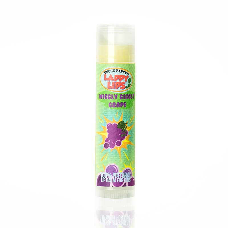 Lappy Lips Organic 100% Natural, Lip Balm Chap stick for Kids, Toddlers (4  flavors) - Organic Essential Oil - for Dry Chapped Lips to Restore and Heal