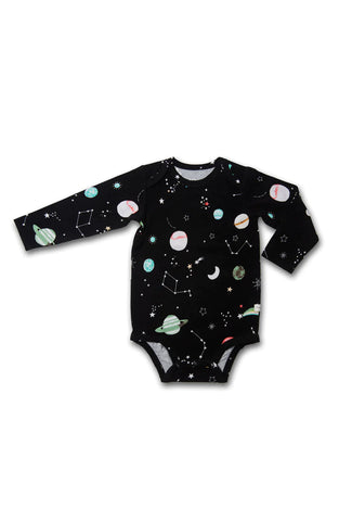 0-3 Month Planets Tencel™ Long Sleeved Bodysuit