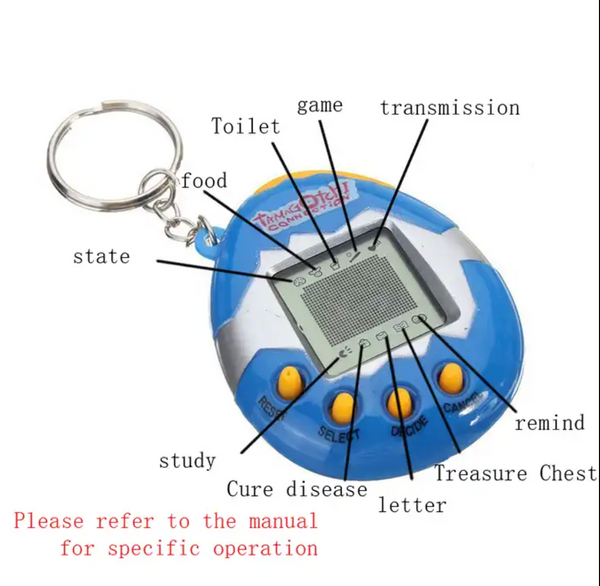 Electronic Dinosaur Tamagotchi Keychain
