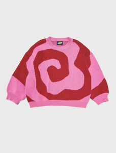Swirl Sweater in Raspberry