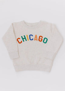 Sweet Home Chicago Toddler Sweatshirt in Heather Natural
