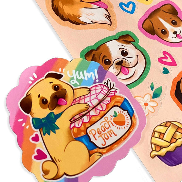 Stickiville Scented Stickers: Puppies & Peaches