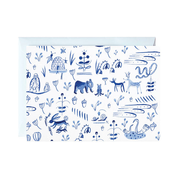 Forest Animal Toile Notecards (Set of 6)