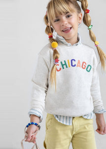 Sweet Home Chicago Toddler Sweatshirt in Heather Natural
