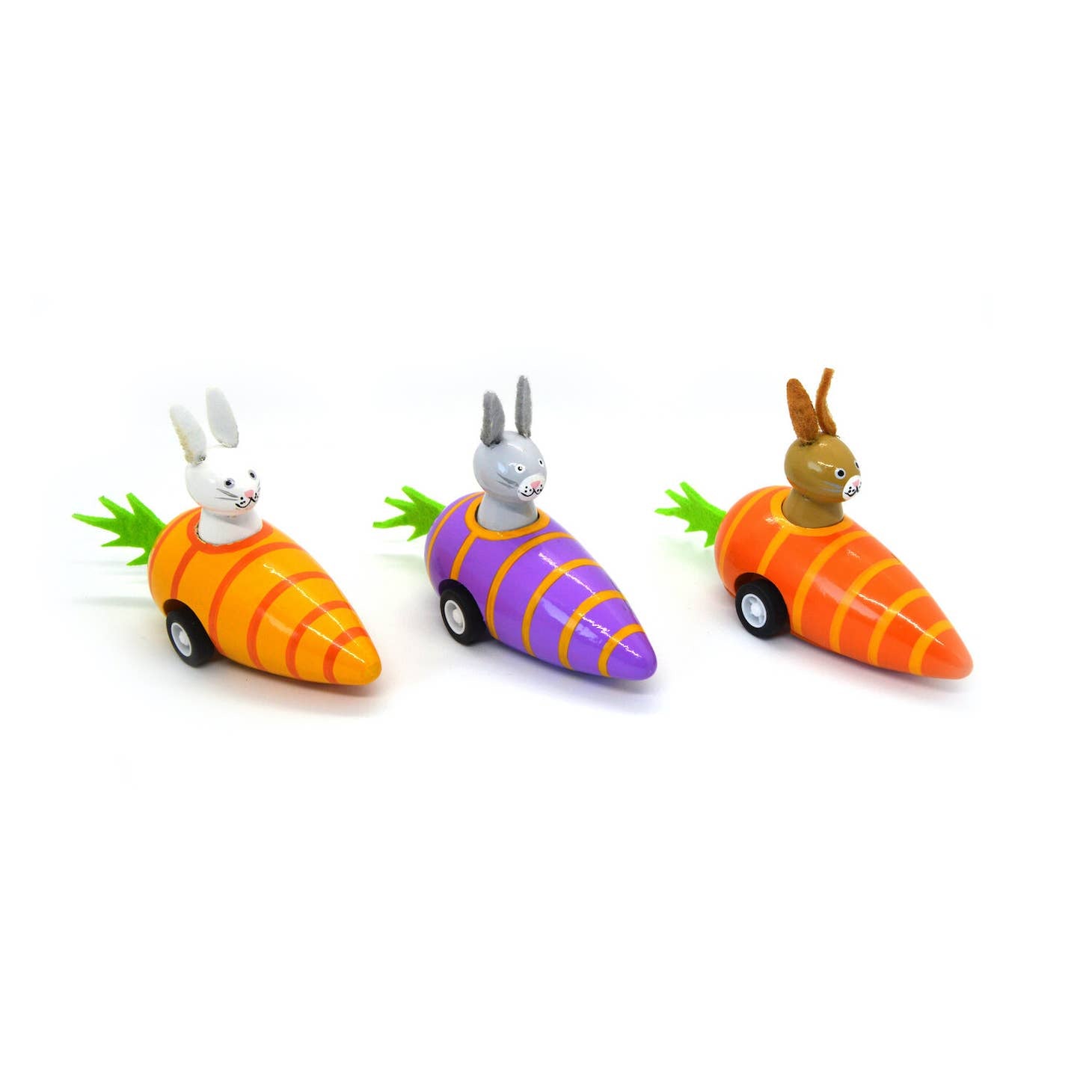 Pull Back Easter Bunny in Carrot
