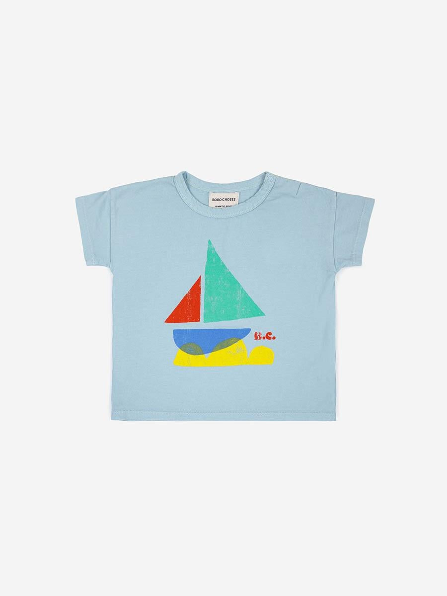 Multicolor Sail Boat Baby T-shirt