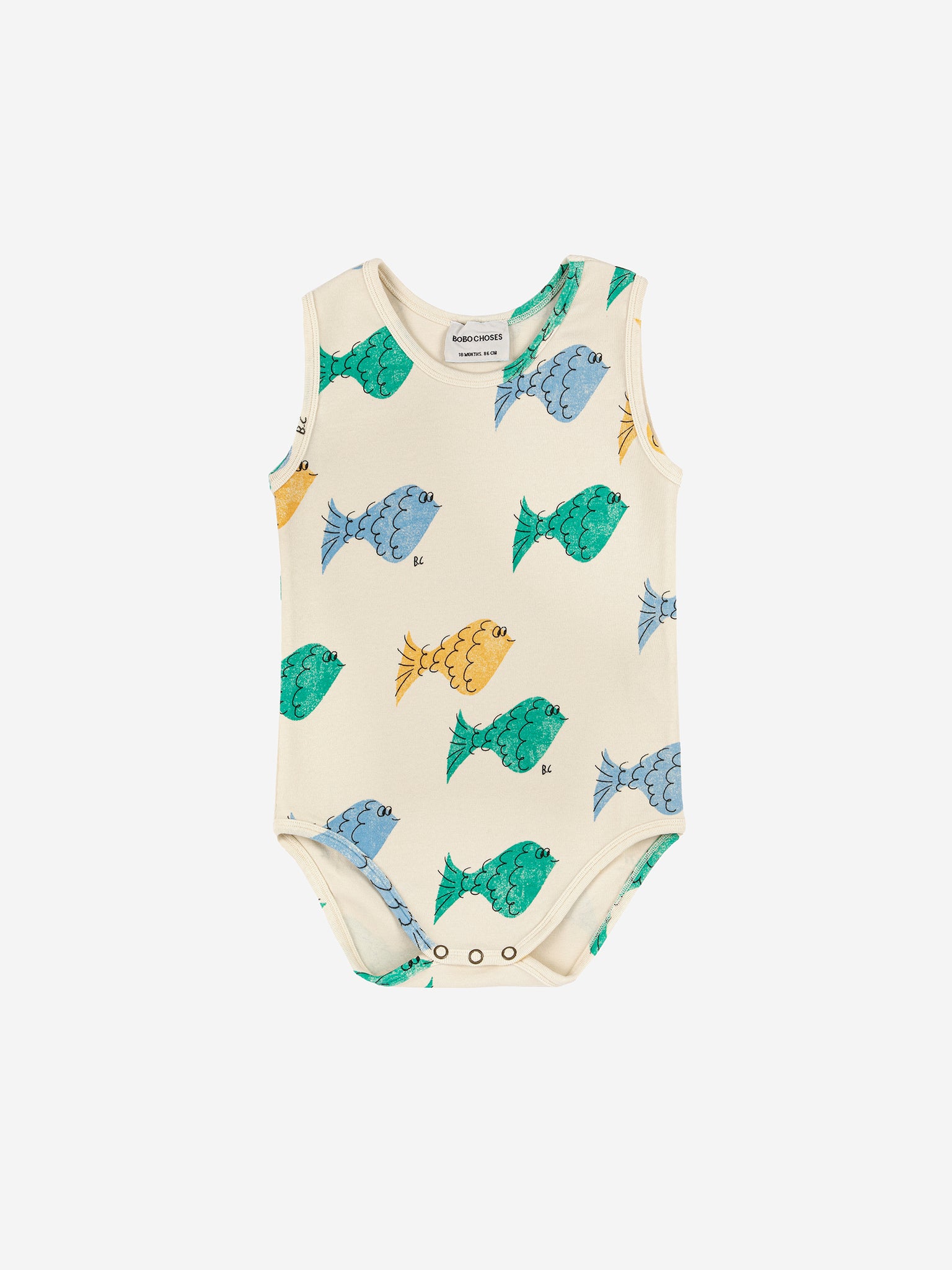 Multi Color Fish All Over Sleeveless Body