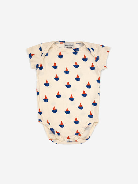 Sail Boat All Over Short Sleeve Body Set