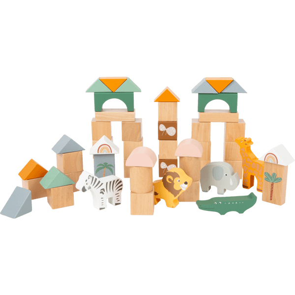 Pastel Safari Building Blocks (50 Piece Playset)