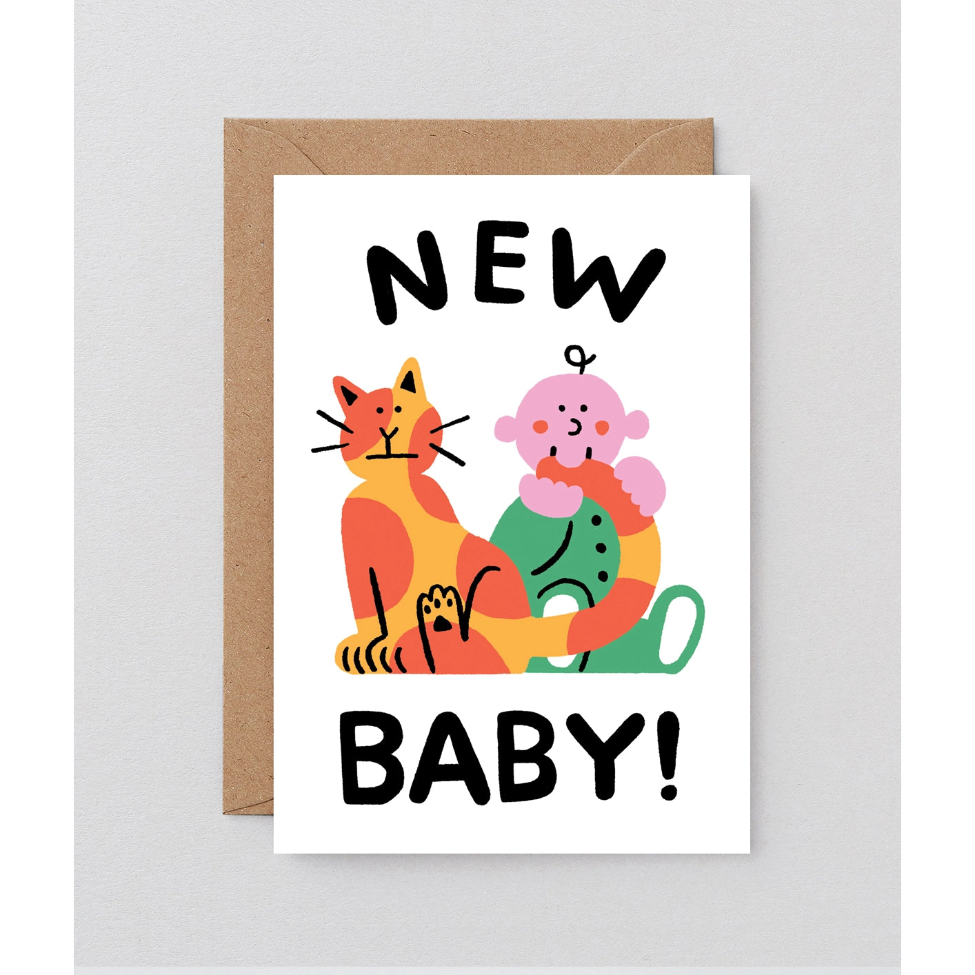 Baby and Cat Card