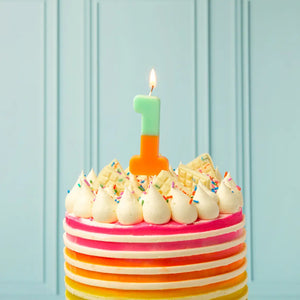 Multicolored Number Candles