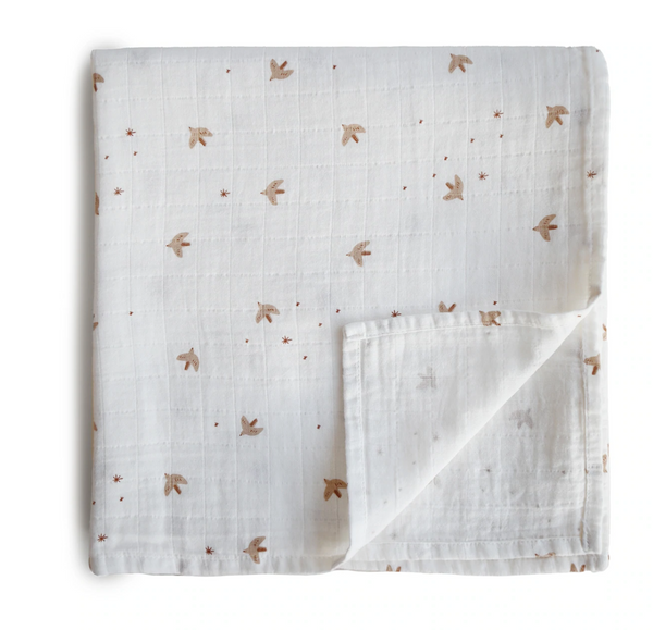 Organic Cotton Muslin Swaddle Blanket