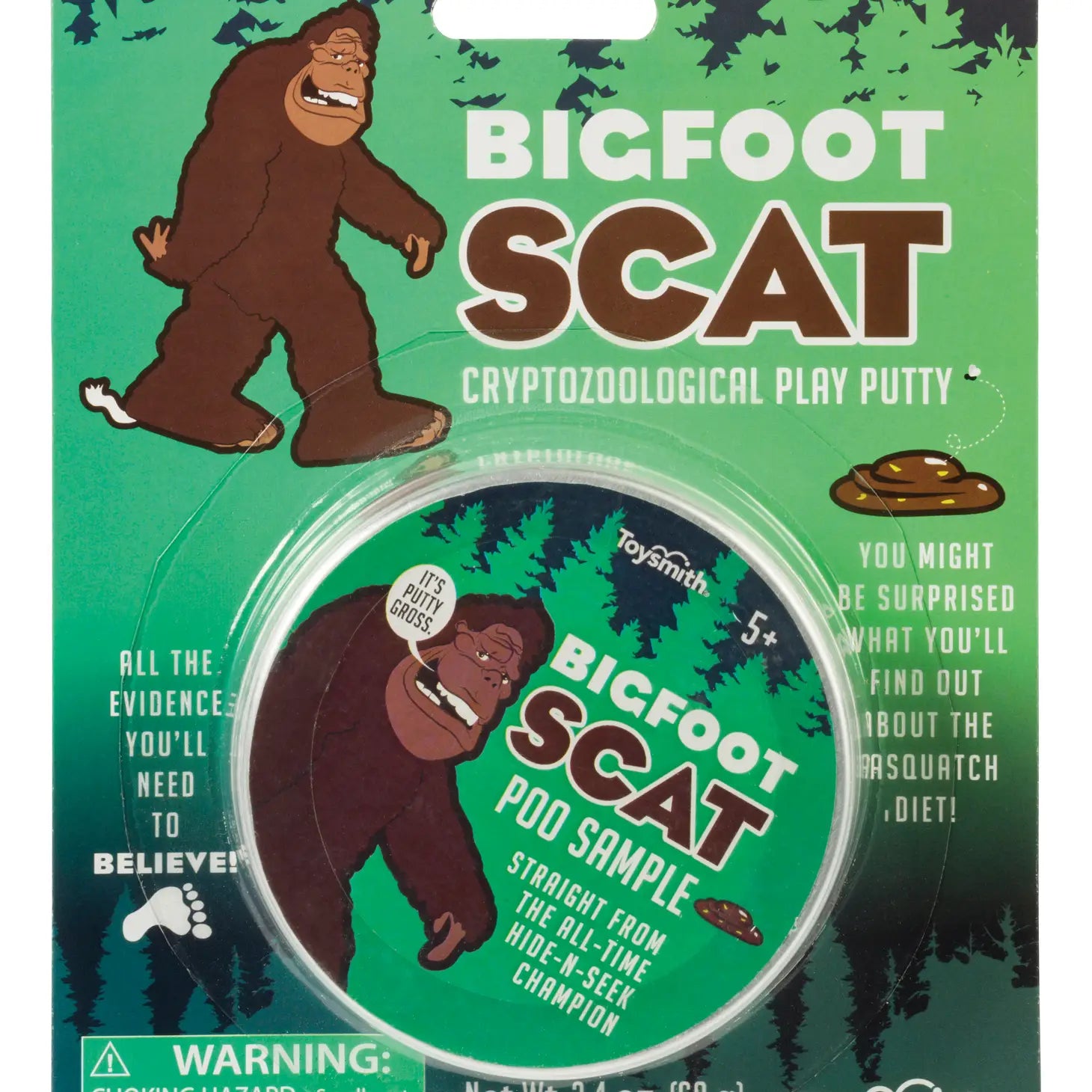 Bigfoot Scat: Poo Colored Slime with Unicorn Figurine