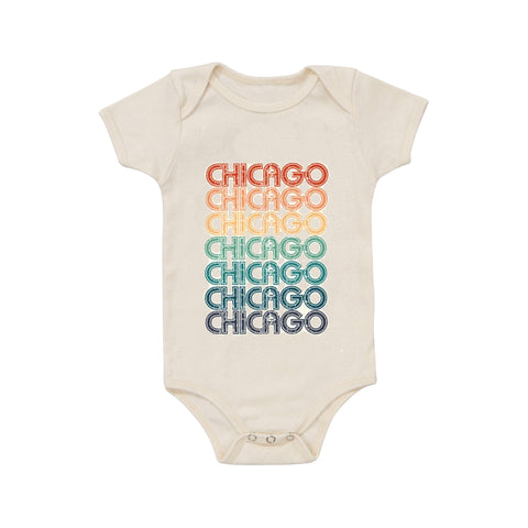 Retro Repeat Chicago Baby Onesie